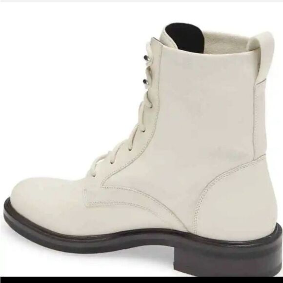 Rag & Bone Slayton Combat Leather Boot Antique White New in box with dustbag - Picture 3 of 10